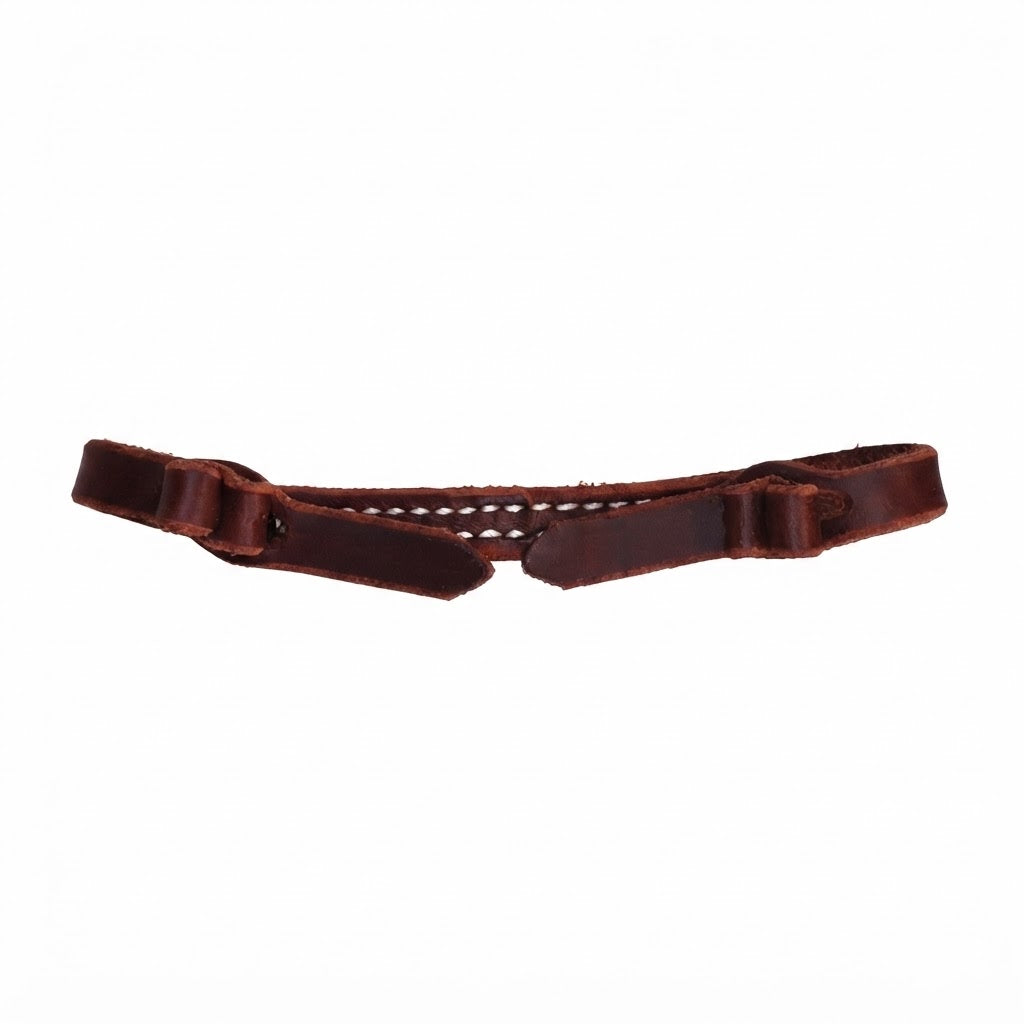BARBOZZALE IN CUOIO LATIGO CUCITO CON BOTTONI 1/2"