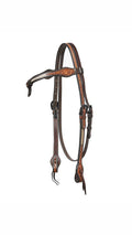 TESTIERA A FRONTALINO HORSEMAN'S TACK OAK AND ACORN TOOLING