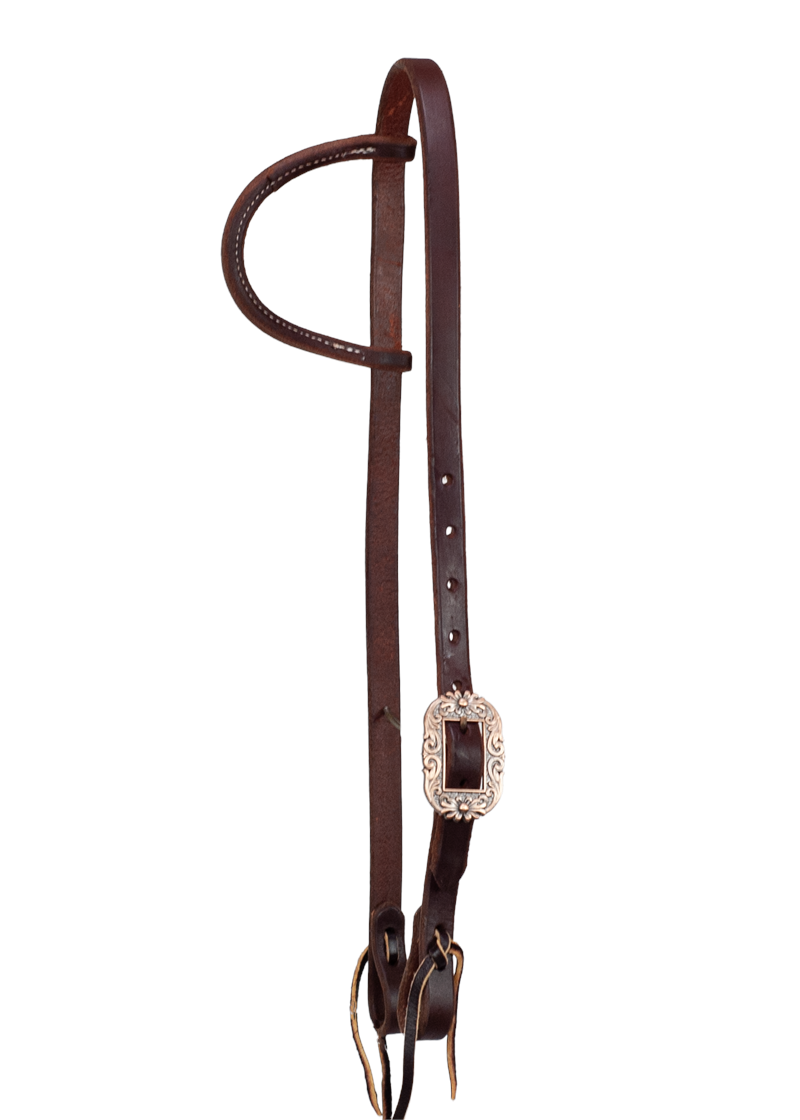 TESTIERA AD UN ORECCHIO 3⁄4 CON FIBBIA A FIORE