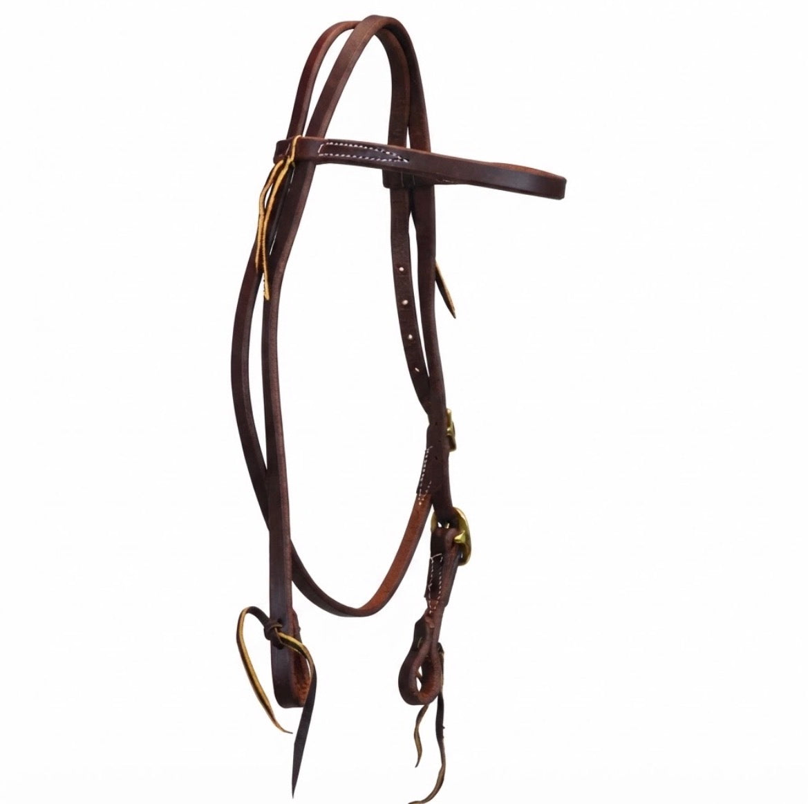 TESTIERA A FRONTALINO CON FIBBIA IN OTTONE